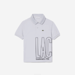 Boys Lacoste V0ZN2947 Light Grey ACZ Ultra-Dry Pique Polo