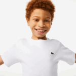 Boys Lacoste V0ZN3027 White 001 SPORT Breathable Cotton Blend T-Shirt - Image 2