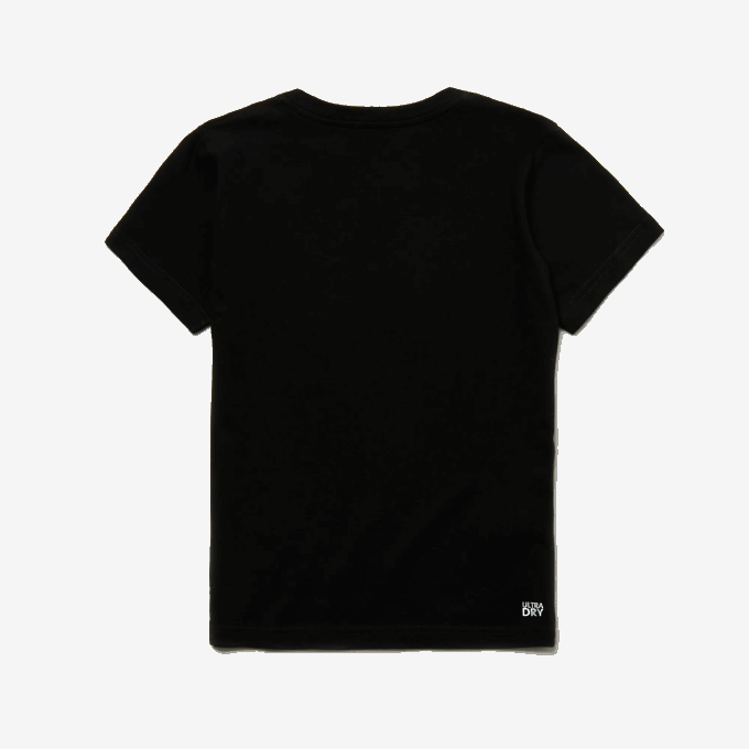 Boys Lacoste V0ZN3028 Black 031 SPORT Breathable Cotton Blend T-Shirt - Image 6