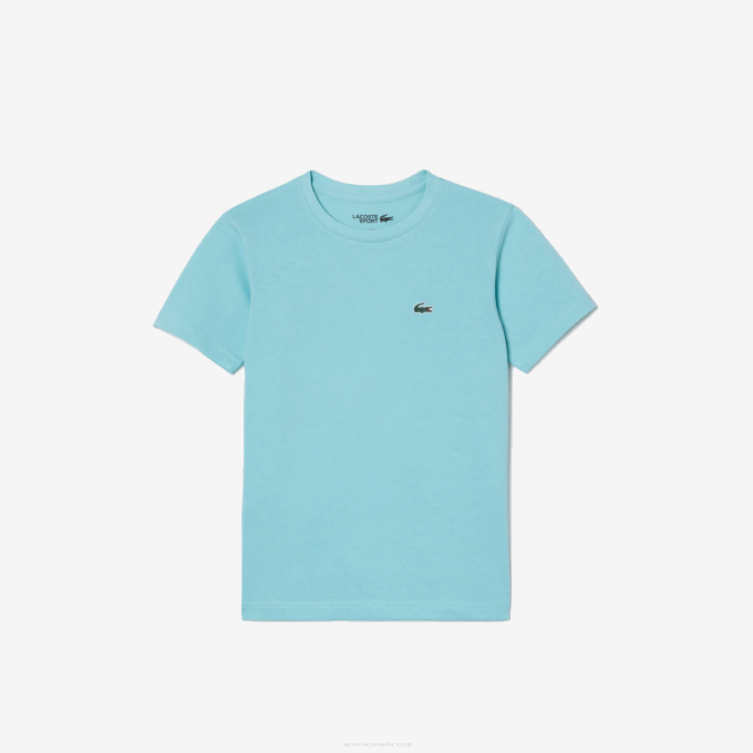 Boys Lacoste V0ZN3036 Mint LGF SPORT Breathable Cotton Blend T-Shirt - Image 2