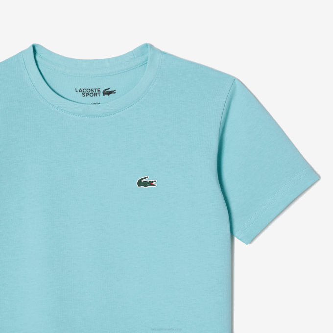 Boys Lacoste V0ZN3036 Mint LGF SPORT Breathable Cotton Blend T-Shirt - Image 3
