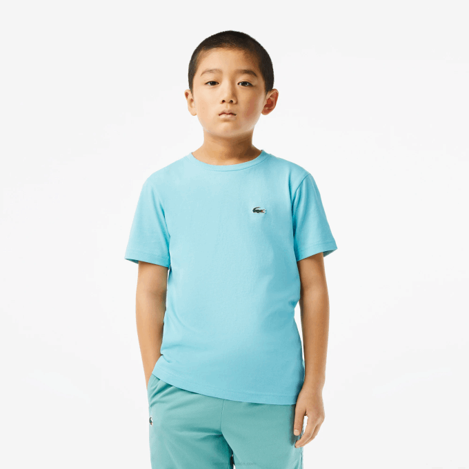 boys_lacoste_v0zn3036_mint_lgf_sport_breathable_cotton_blend_t_shirt.png Boys Lacoste V0ZN3036 Mint LGF SPORT Breathable Cotton Blend T-Shirt - Image 1