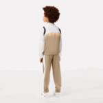 Boys Lacoste V0ZN3042 Beige White Blue Orange WRI Tennis x Daniil Medvedev Jogger Set - Image 4