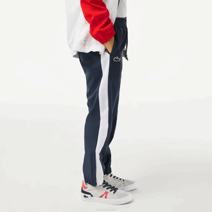 Boys Lacoste V0ZN3043 Red White Blue CF1 Tennis x Daniil Medvedev Jogger Set - Image 4