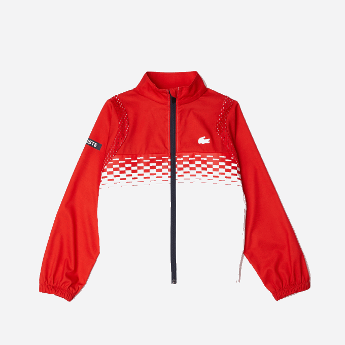 Boys Lacoste V0ZN3043 Red White Blue CF1 Tennis x Daniil Medvedev Jogger Set - Image 6