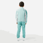Boys Lacoste V0ZN3046 Light Green White Yellow XIA Tennis Colorblock Jogger Set - Image 4