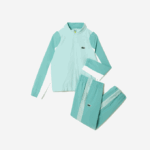 Boys Lacoste V0ZN3046 Light Green White Yellow XIA Tennis Colorblock Jogger Set - Image 6