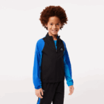 Boys Lacoste V0ZN3047 Black Blue Yellow AYF Tennis Colorblock Jogger Set - Image 2
