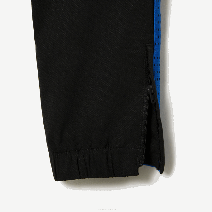 Boys Lacoste V0ZN3047 Black Blue Yellow AYF Tennis Colorblock Jogger Set - Image 3