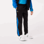 Boys Lacoste V0ZN3047 Black Blue Yellow AYF Tennis Colorblock Jogger Set - Image 7