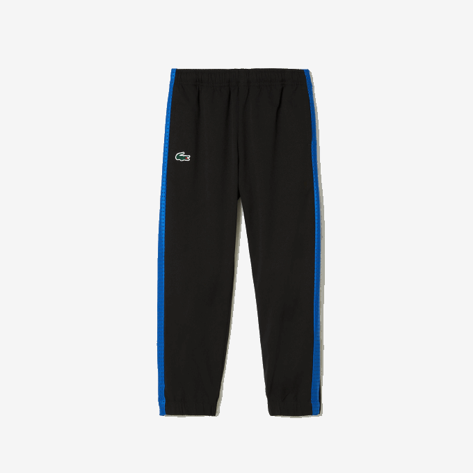 Boys Lacoste V0ZN3047 Black Blue Yellow AYF Tennis Colorblock Jogger Set - Image 8