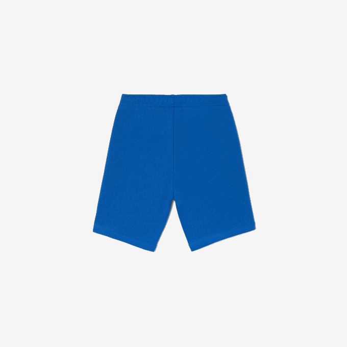 Boys Lacoste V0ZN3087 Blue KXB Organic Cotton Contrast Branding Shorts - Image 5