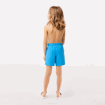 Boys Lacoste V0ZN3103 Blue Green WII Quick-Dry Solid Swim Shorts - Image 3