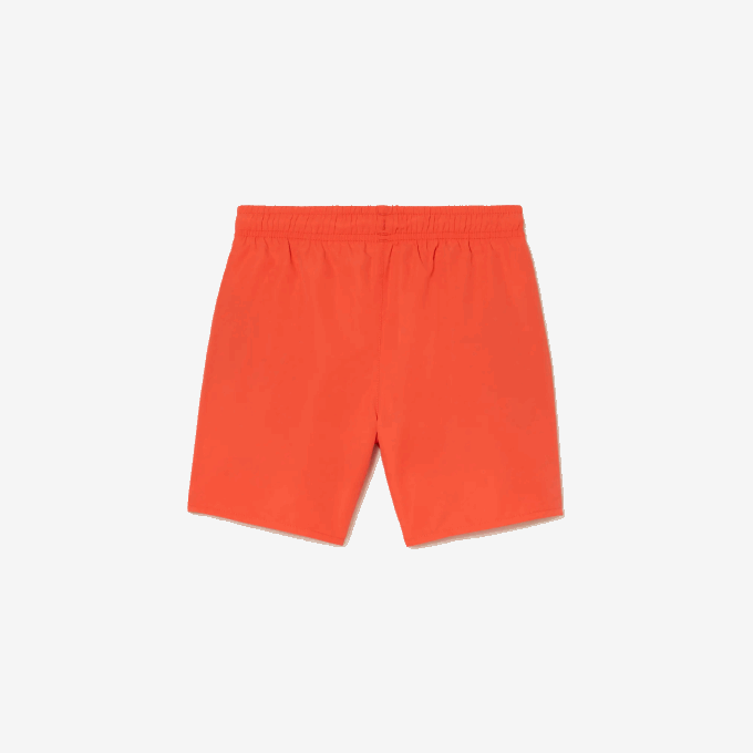 Boys Lacoste V0ZN3104 Orange Green WIG Quick-Dry Solid Swim Shorts - Image 5