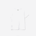 Boys Lacoste V0ZN3119 White 001 Crew Neck Crocodile Lettering Cotton T-Shirt - Image 2