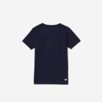 Boys Lacoste V0ZN3138 Navy Blue 166 SPORT Breathable Cotton Blend T-Shirt - Image 2