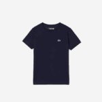 Boys Lacoste V0ZN3138 Navy Blue 166 SPORT Breathable Cotton Blend T-Shirt
