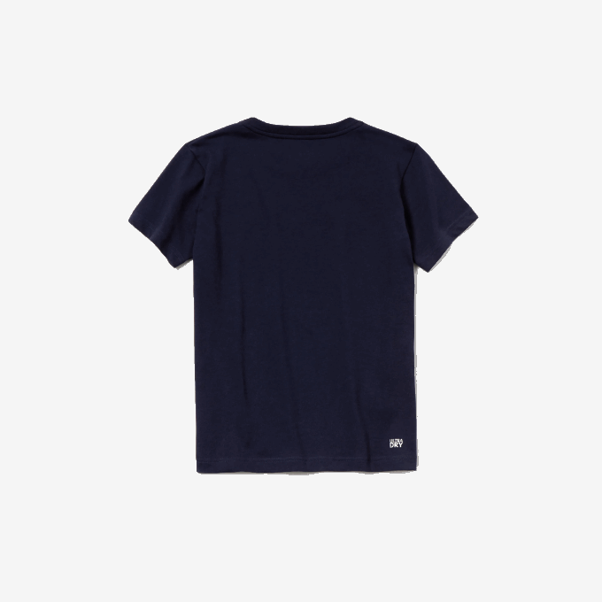 Boys Lacoste V0ZN3138 Navy Blue 166 SPORT Breathable Cotton Blend T-Shirt - Image 3
