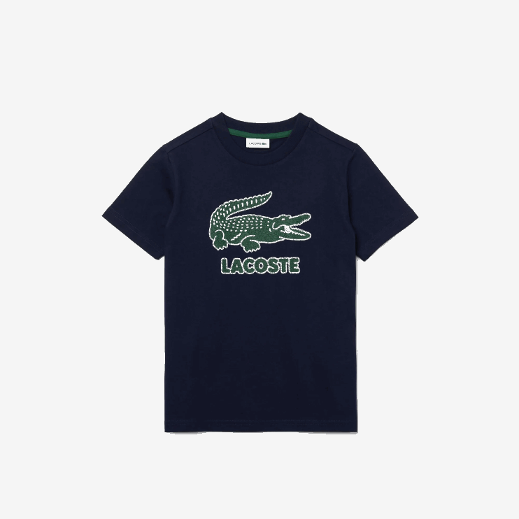 boys_lacoste_v0zn3152_navy_blue_166_crew_neck_vintage_logo_cotton_t_shirt.png Boys Lacoste V0ZN3152 Navy Blue 166 Crew Neck Vintage Logo Cotton T-Shirt - Image 1