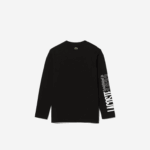 Boys Lacoste V0ZN3160 Black 031 Crocodile Print T-Shirt - Image 2
