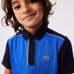 Boys Lacoste V0ZN3162 Navy Blue 976 SPORT Ultra-Dry Pique Polo