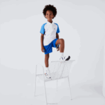 Boys Lacoste V0ZN3168 White Navy Blue Purple 6HU SPORT Regular Fit Mesh Detail Tennis Polo - Image 2