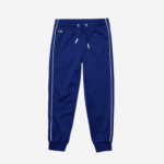 Boys Lacoste V0ZN3228 Blue White EMJ Heritage Fleece Jogging Pants