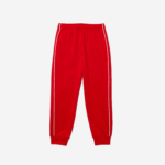 Boys Lacoste V0ZN3229 Red White C9U Heritage Fleece Jogging Pants - Image 2
