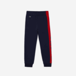 Boys Lacoste V0ZN3243 Navy Blue Red K1H Cotton Fleece Blend Jogging Pants