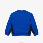 Boys Lacoste V0ZN3265 Navy Blue MT5 Crewneck Fleece Sweatshirt - Image 2