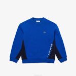 Boys Lacoste V0ZN3265 Navy Blue MT5 Crewneck Fleece Sweatshirt