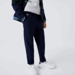 Boys Lacoste V0ZN3269 Navy Blue 166 Stretch Cotton Gabardine Chinos - Image 2