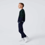 Boys Lacoste V0ZN3269 Navy Blue 166 Stretch Cotton Gabardine Chinos - Image 7