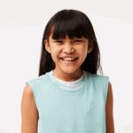 Girls Lacoste V0ZN3016 Mint LGF Cotton Jersey Sleeveless T-Shirt - Image 2