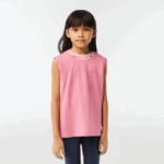 Girls Lacoste V0ZN3017 Pink 2R3 Cotton Jersey Sleeveless T-Shirt