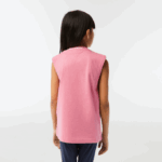 Girls Lacoste V0ZN3017 Pink 2R3 Cotton Jersey Sleeveless T-Shirt - Image 3