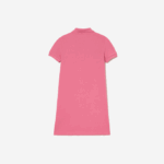 Girls Lacoste V0ZN3081 Pink 2R3 Cotton Polo Dress - Image 5