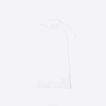 Girls Lacoste V0ZN3082 White 001 Cotton Polo Dress - Image 5