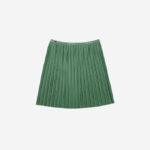 Girls Lacoste V0ZN3090 Khaki Green KX5 Pleated Jersey Skirt - Image 4