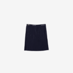 Girls Lacoste V0ZN3091 Navy Blue 166 Pleated Jersey Skirt - Image 4