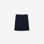 Girls Lacoste V0ZN3091 Navy Blue 166 Pleated Jersey Skirt - Image 5