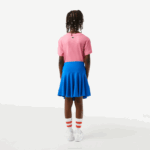 Girls Lacoste V0ZN3097 Blue KXB Stretch Mini Skirt - Image 3