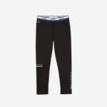 Girls Lacoste V0ZN3232 Black 031 Printed Waist Leggings - Image 4