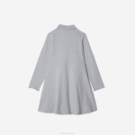 Girls Lacoste V0ZN3282 Grey Chine CCA Pique Polo Dress - Image 6