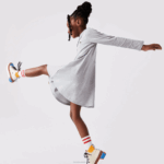 Girls Lacoste V0ZN3282 Grey Chine CCA Pique Polo Dress - Image 7