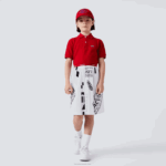 Girls Lacoste V0ZN3291 White 001 Jersey Pleated Skirt - Image 2