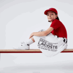 Girls Lacoste V0ZN3291 White 001 Jersey Pleated Skirt