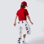 Girls Lacoste V0ZN3291 White 001 Jersey Pleated Skirt - Image 3