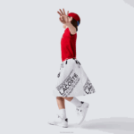 Girls Lacoste V0ZN3291 White 001 Jersey Pleated Skirt - Image 4