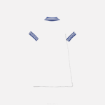 Girls Lacoste V0ZN3295 White Blue NNV Embroidery Pique Polo Dress - Image 2